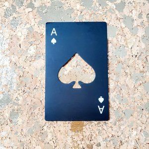 Black Stainless Steel Ace Bottle Opener